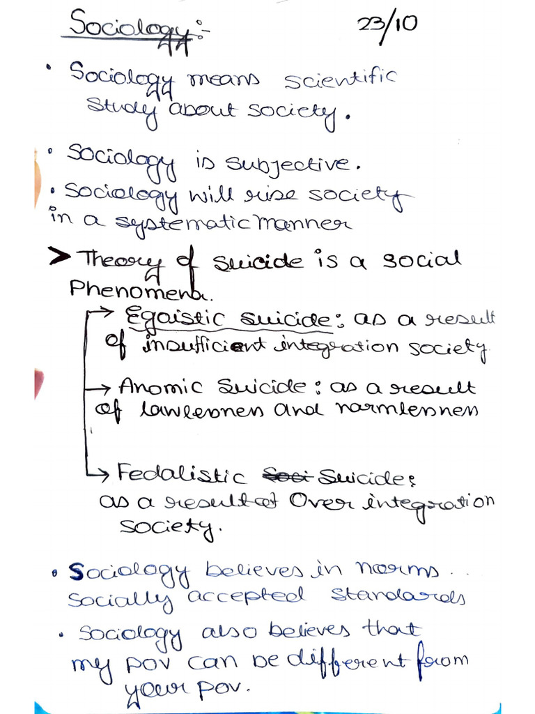 Sociology Notes | PDF