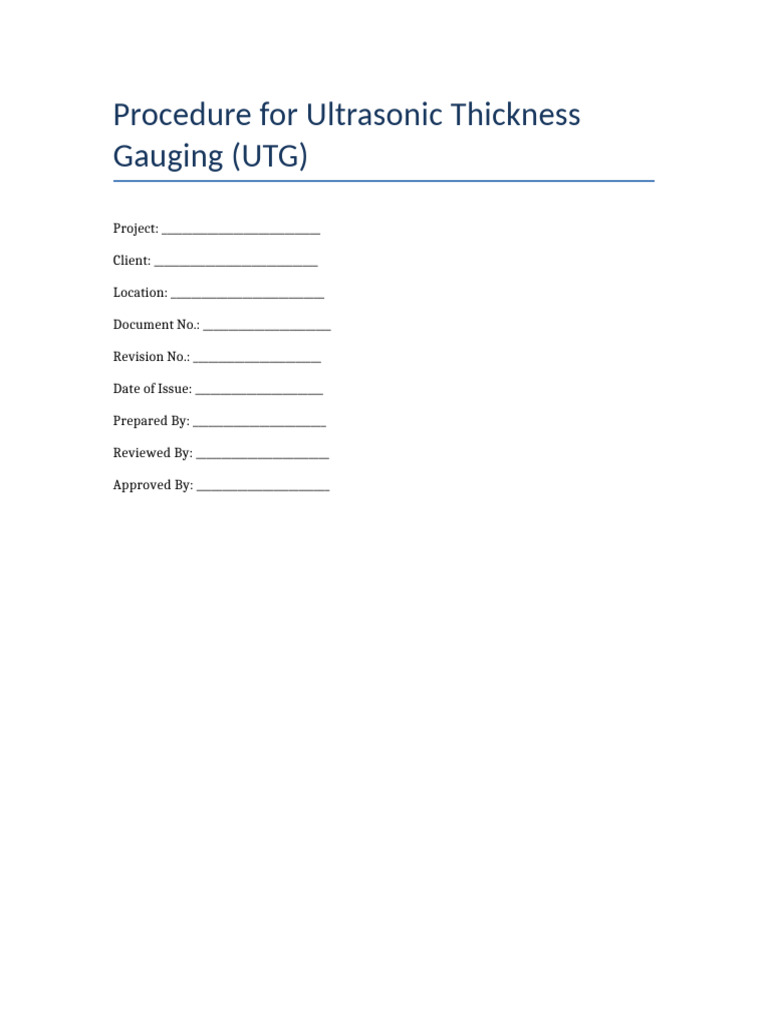 UTG Procedure Professional | PDF | Calibration