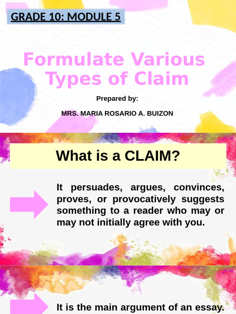 Formulating Claims in Essays | PDF