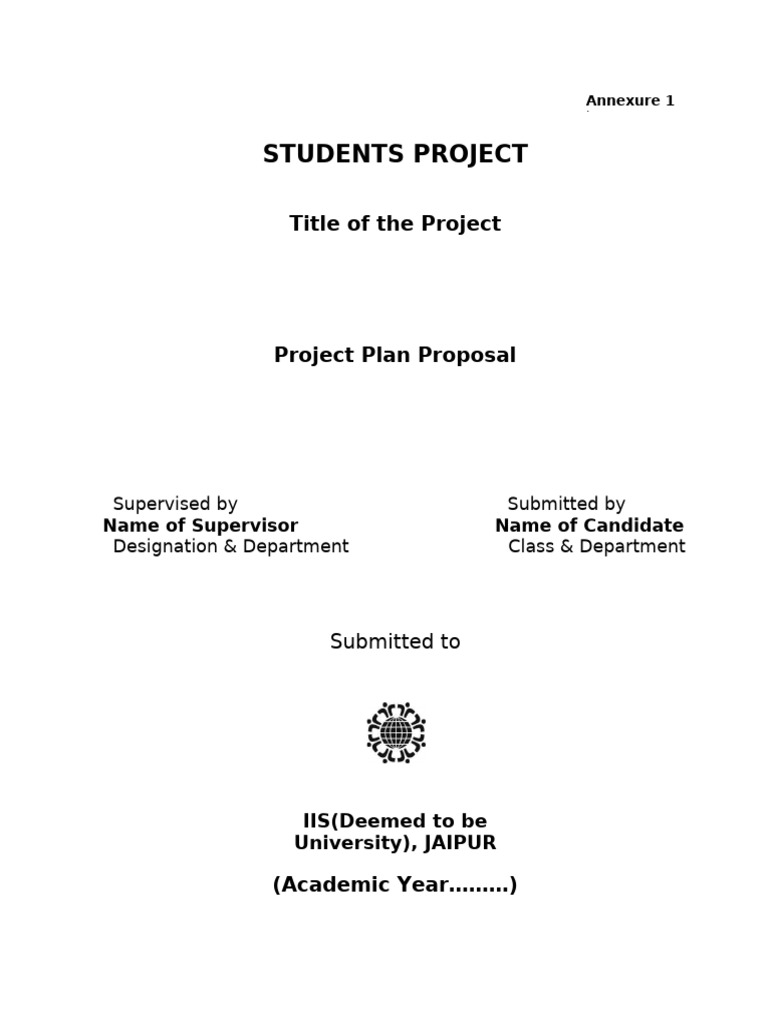 Student Project Proposal Format | PDF | Thesis