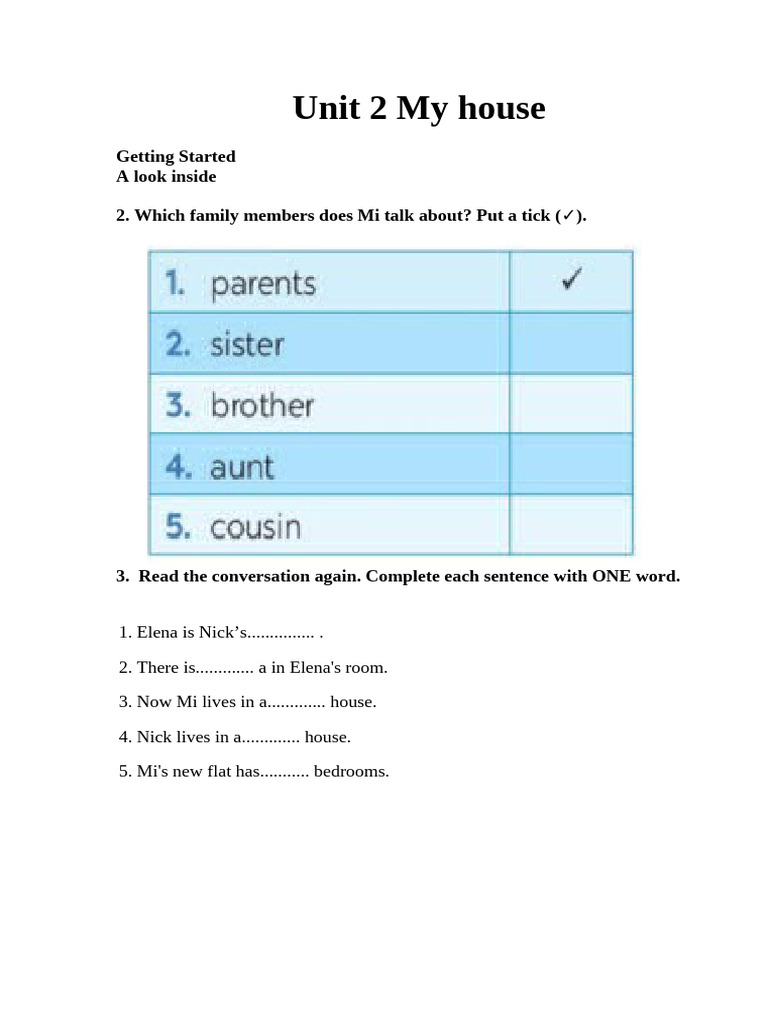 Naming Rooms and Objects in My House | PDF