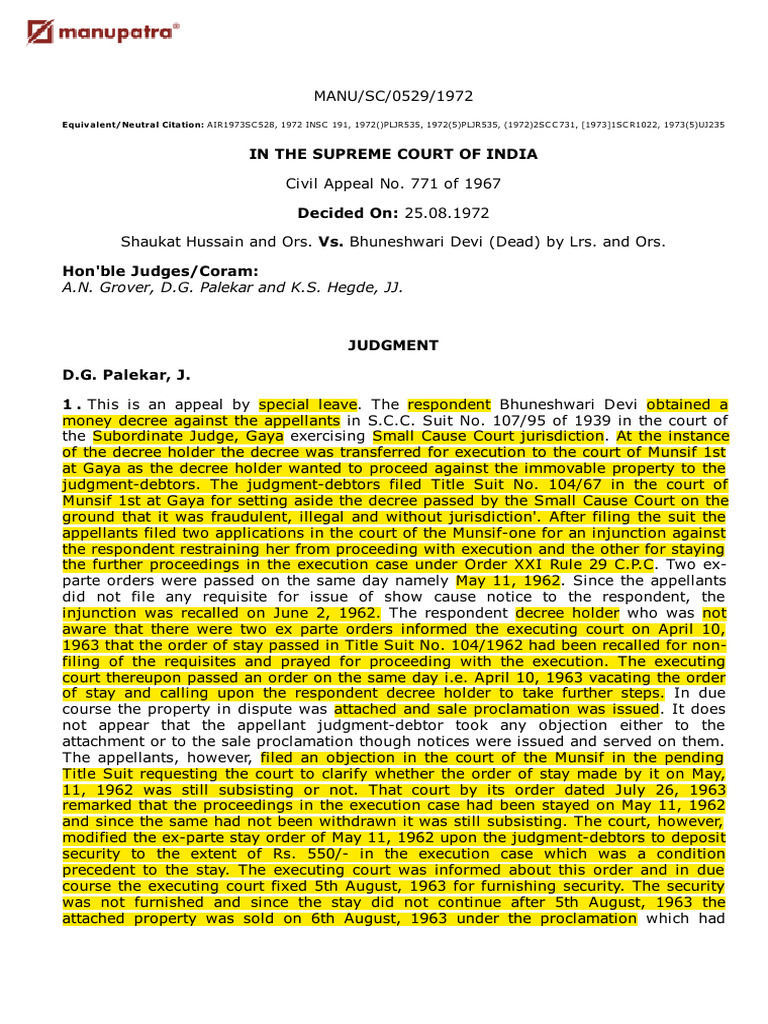 Supreme Court Ruling on Execution Sale Validity | PDF | Lawsuit | Appeal