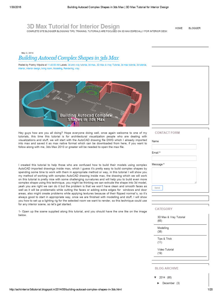 3ds Max Tutorial: Complex Shapes | PDF | Rendering (Computer Graphics ...