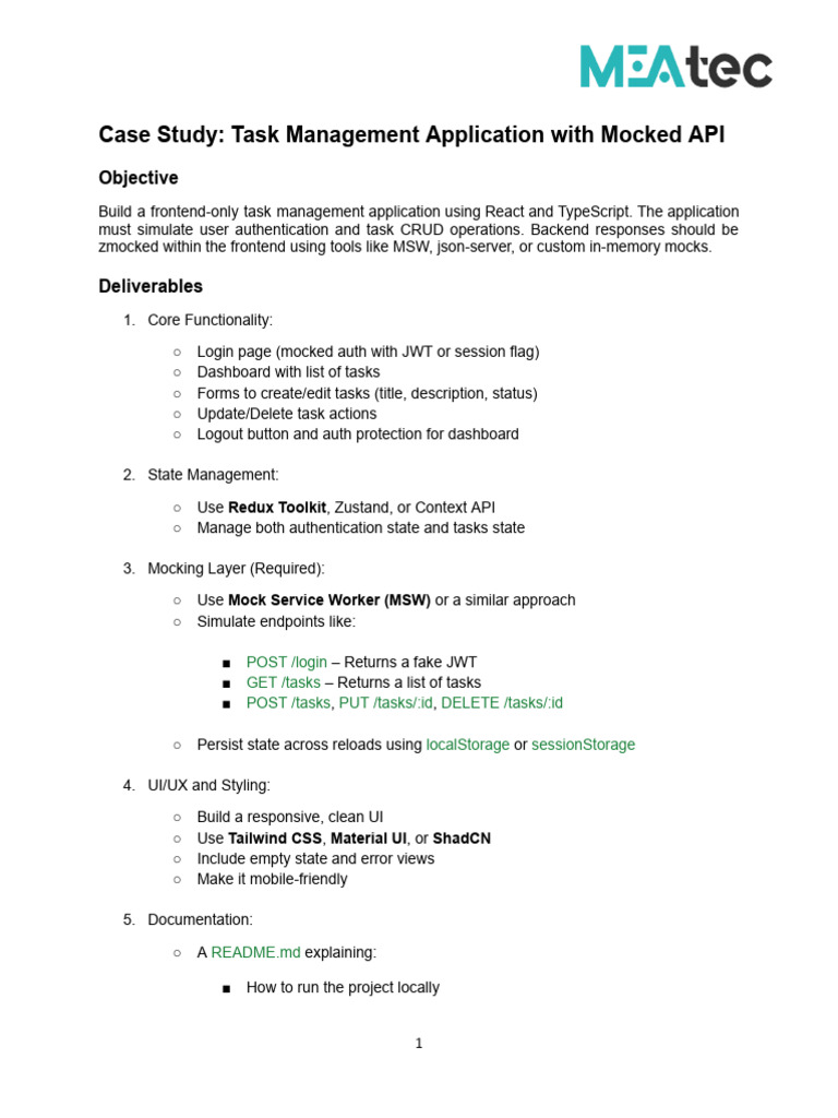 Task Management App Case Study | PDF | Computer Engineering | Systems ...