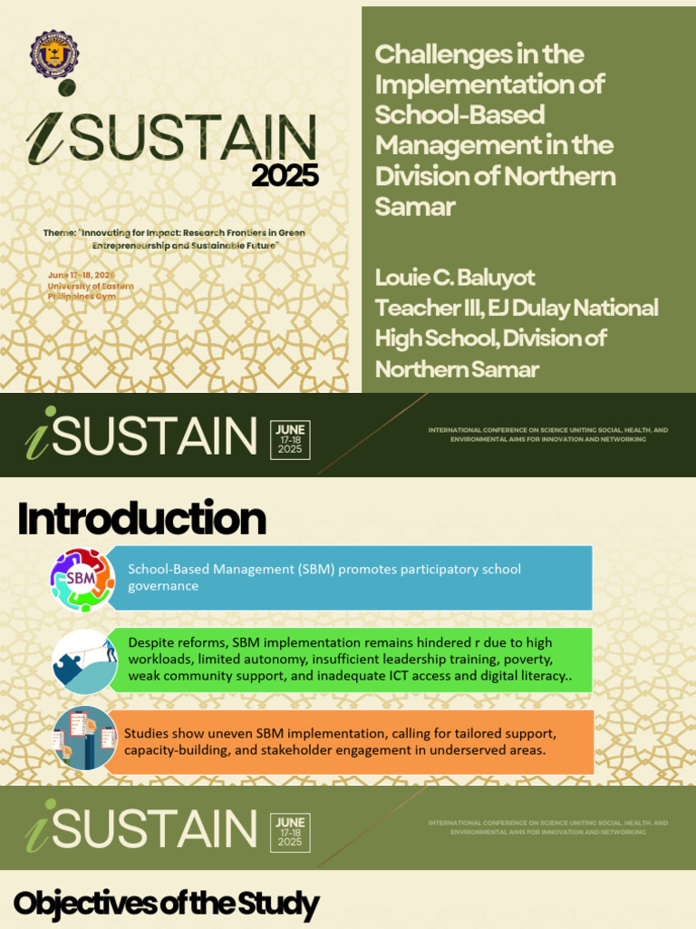 iSUSTAIN2025 BALUYOT | PDF | Governance | Economies