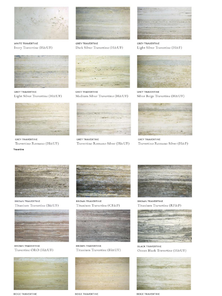 Travertine Selection | PDF