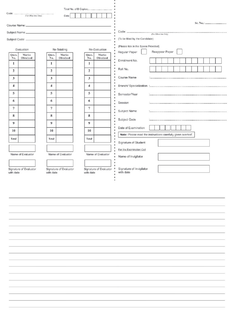 Answer Sheet | PDF