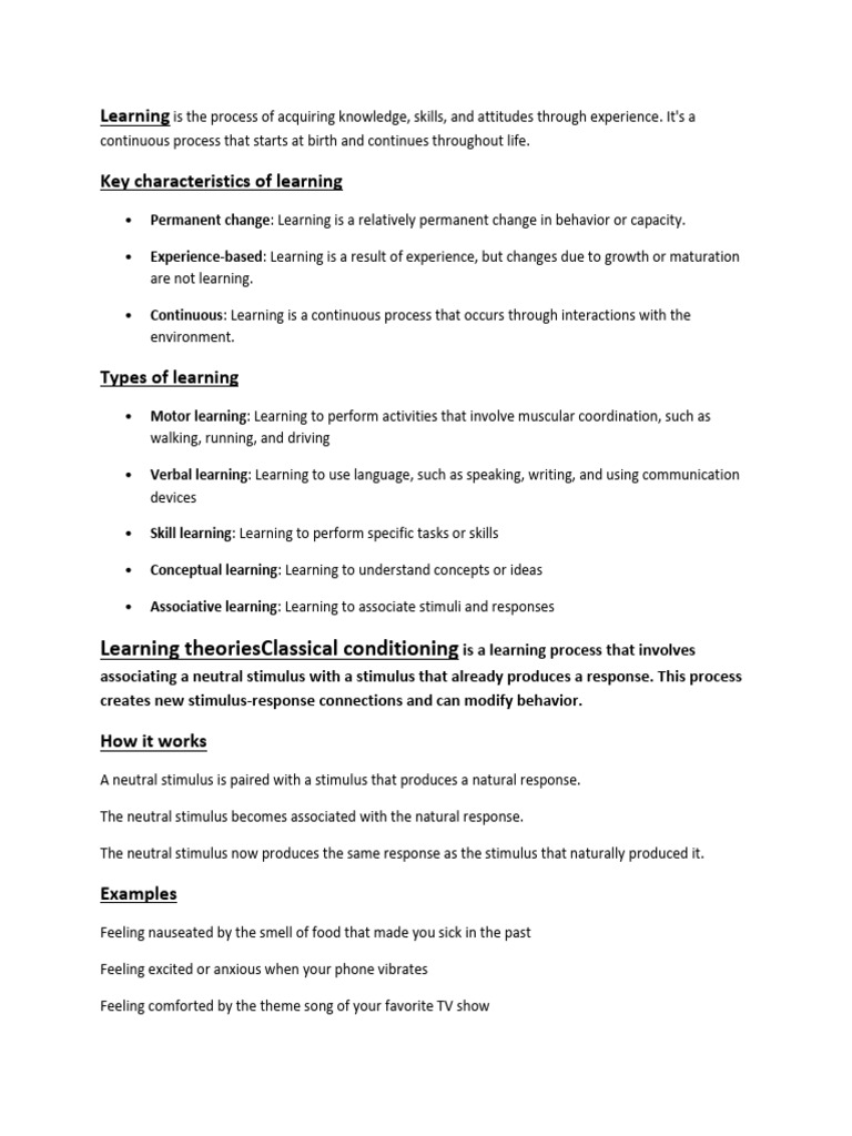 Understanding Learning Processes and Theories | PDF | Learning | Insight