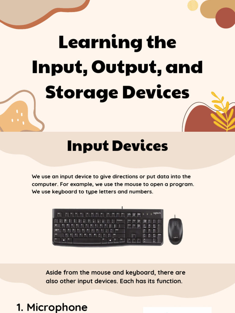 Input, Output, and Storage Devices Guide | PDF | Computer Data Storage ...