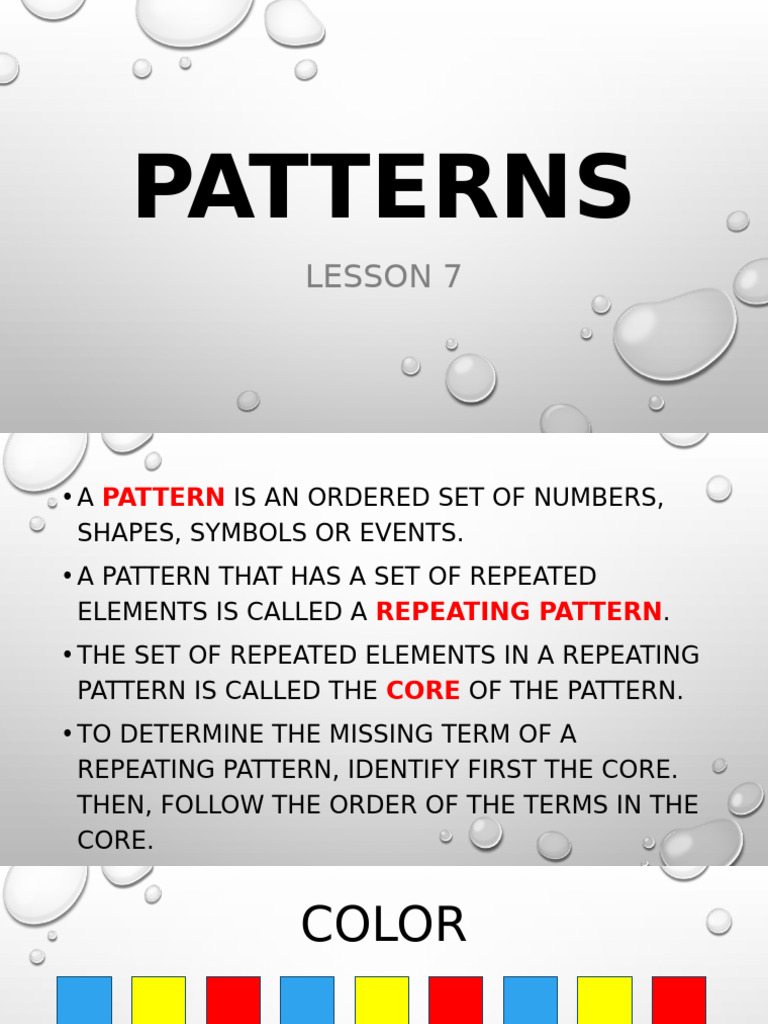 Understanding Repeating Patterns | PDF
