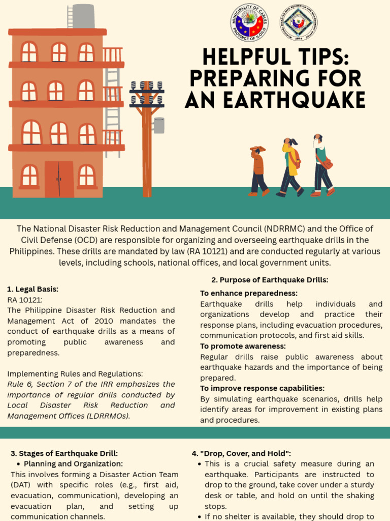 Earthquake Preparedness Tips and Drills | PDF | Emergency Management ...