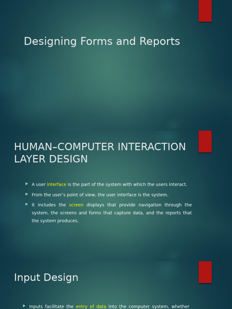 Form and Report Design Principles | PDF | Information | World Wide Web