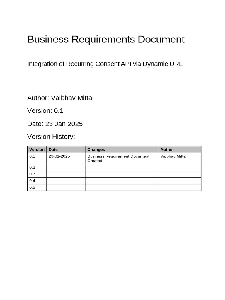 Recurring Consent API Integration Guide | PDF | Computer Engineering ...