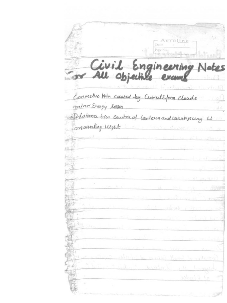 Civil Engineering Hand Written Notes Dr. Prince | PDF