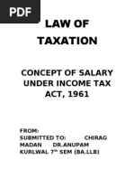 Download Concept of Salary Under Income Tax Act by Chirag Madan SN91725809 doc pdf