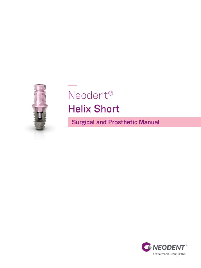 Neodent Helix Short Manual Overview | PDF | Dental Implant | Prosthesis