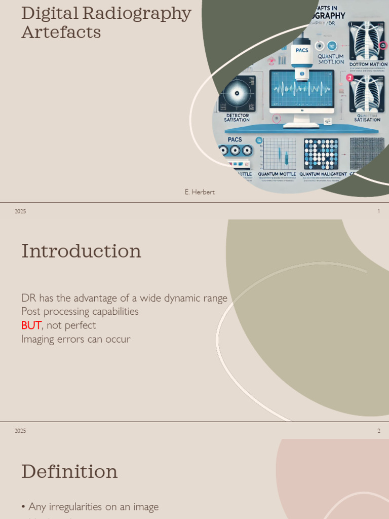 Digital Radiography Artifacts Explained | PDF | Radiography | Exposure ...