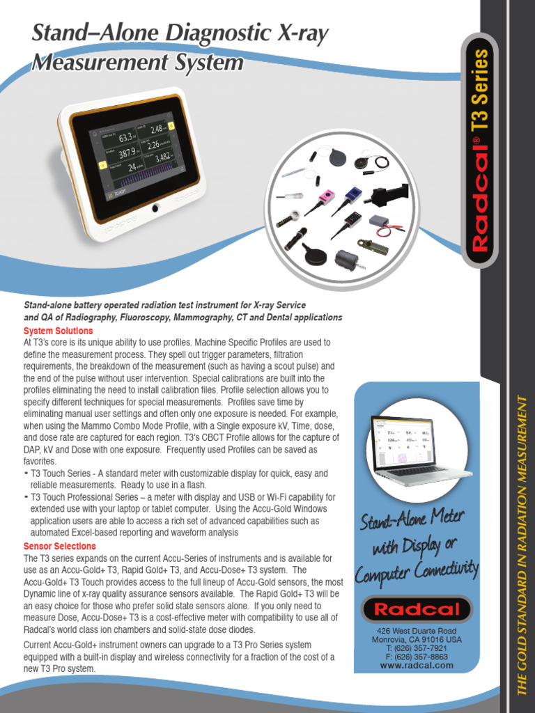 Radcal T3 Series Brochure | PDF | Ieee 802.11