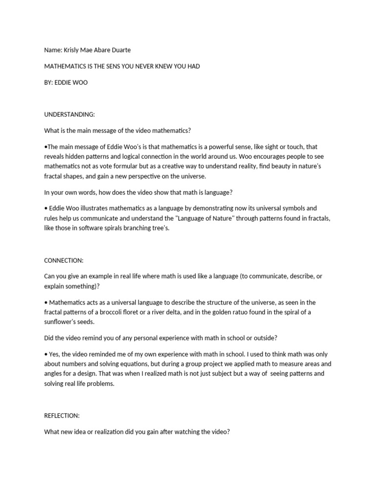Math as a Language of Understanding | PDF | Mathematics | Communication