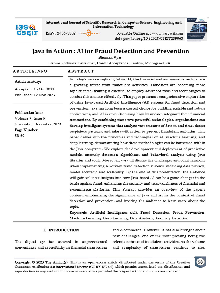 Java AI for Credit Card Fraud Detection | PDF | Artificial Intelligence ...