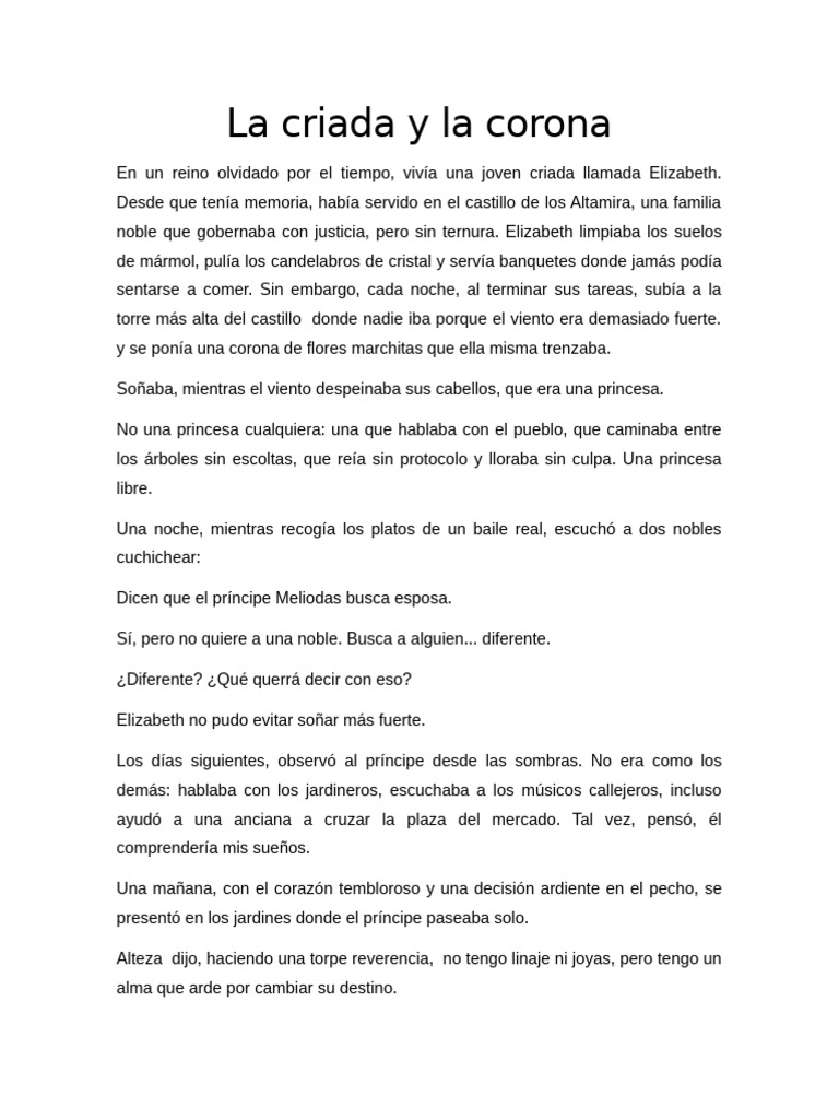 La Criada y La Corona | PDF