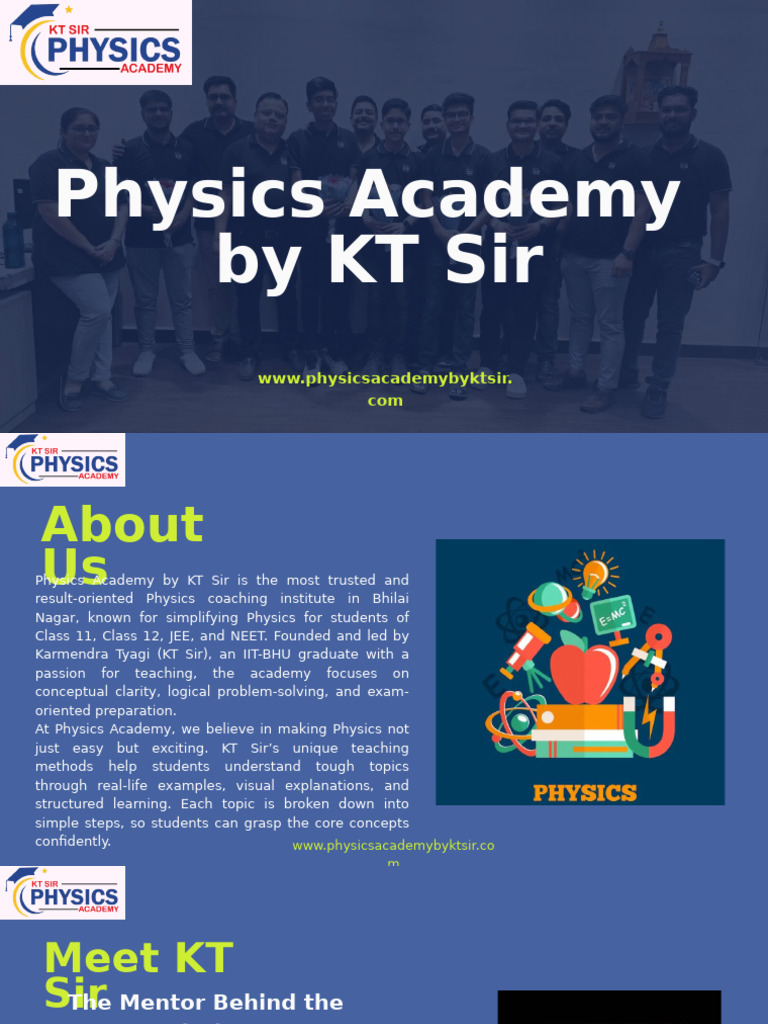 Physics Coaching by KT Sir in Bhilai | PDF | Physics | Cognitive Science