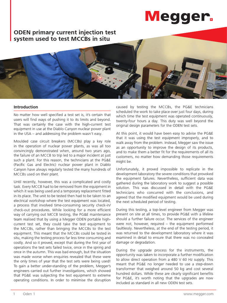 Oden WP V01 | PDF | Pacific Gas And Electric Company