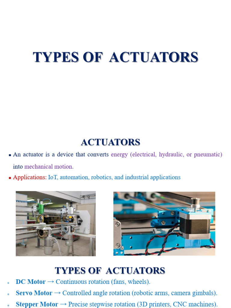 Types of Actuators | PDF