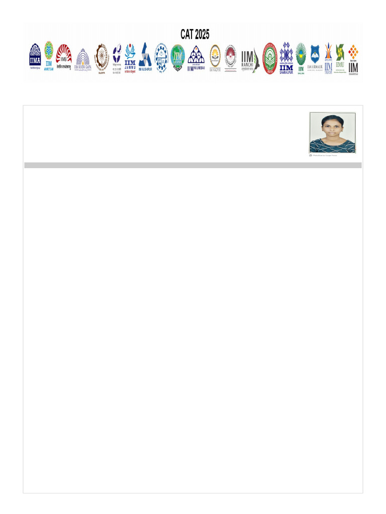 Candidate Application Details for IIM Programs | PDF | Qualifications ...