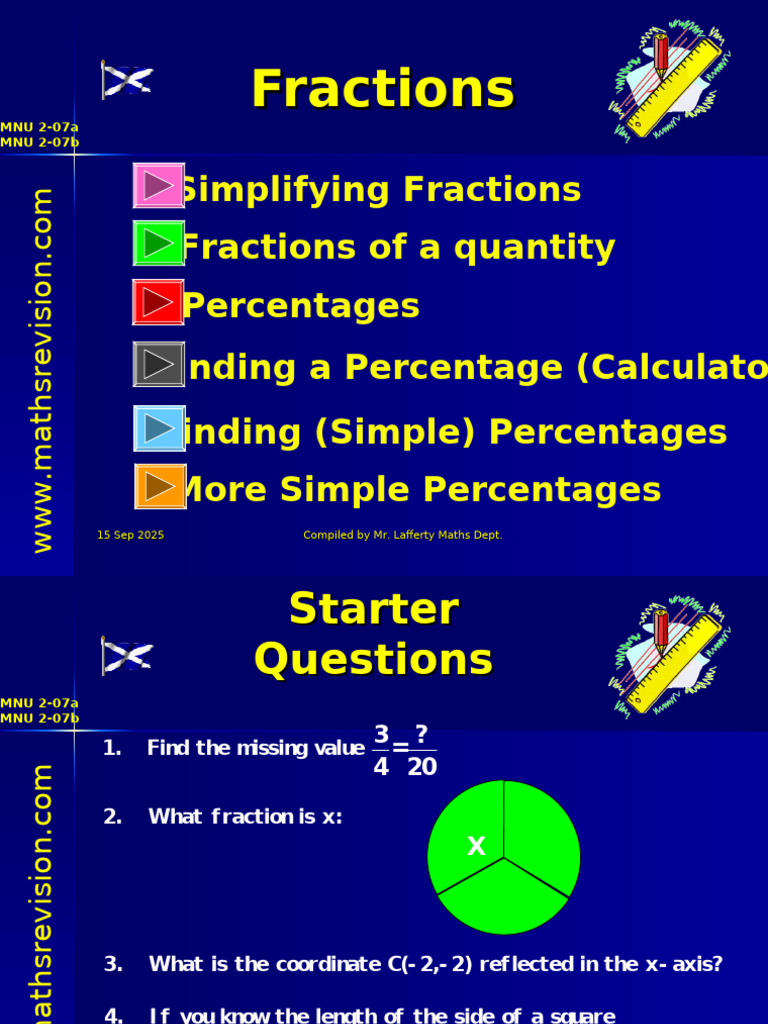 Mr. Lafferty's Maths: Fractions & Percentages | PDF | Discrete ...