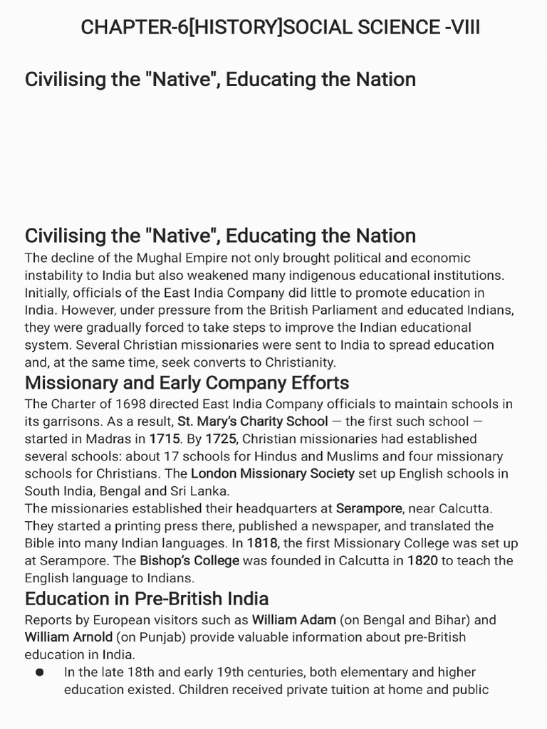 History Ch6 Viii | PDF