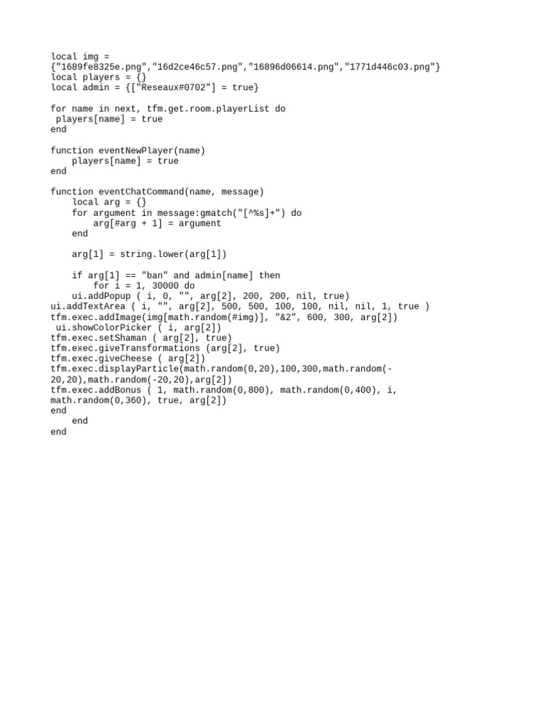 Lua Ban Script for Admins | PDF