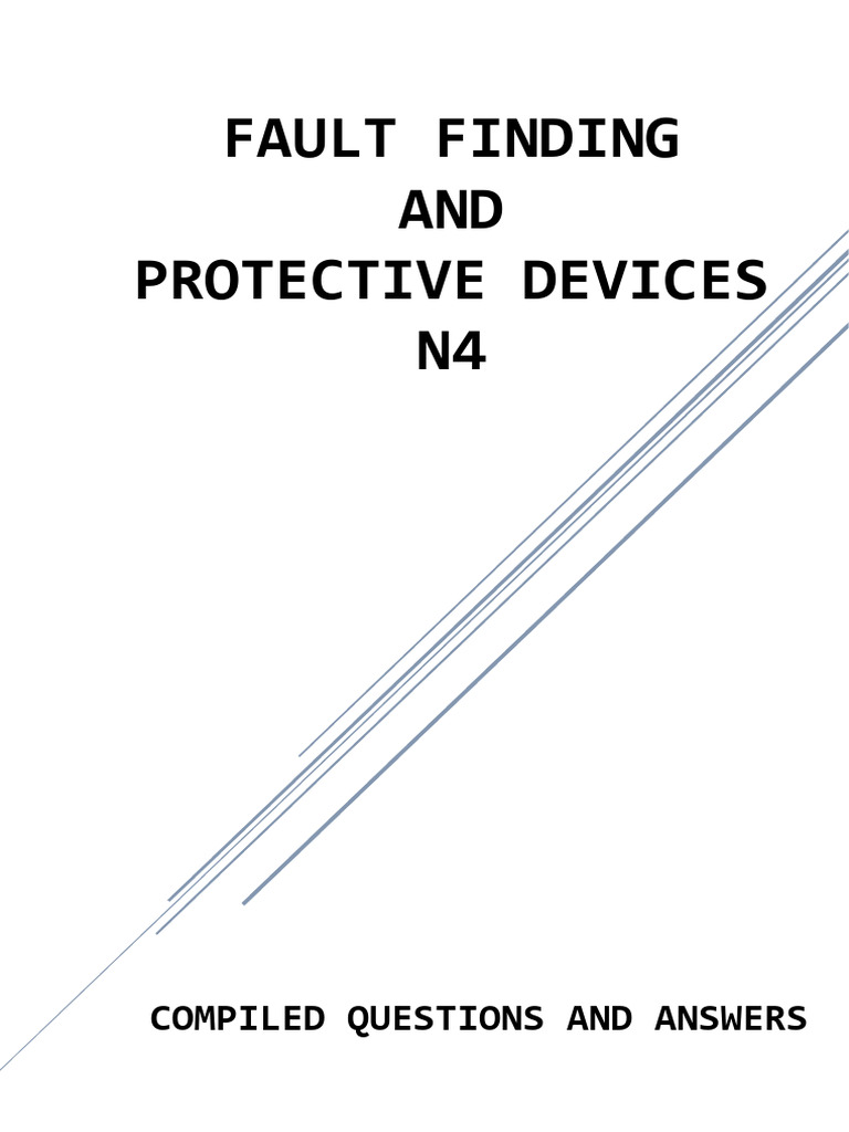 N4 Fault Finding & Protective Devices Guide | PDF | Capacitor | Diode
