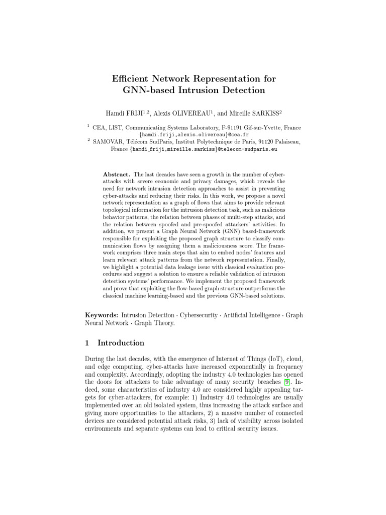 GNN Framework for Network Intrusion Detection | PDF | Computing
