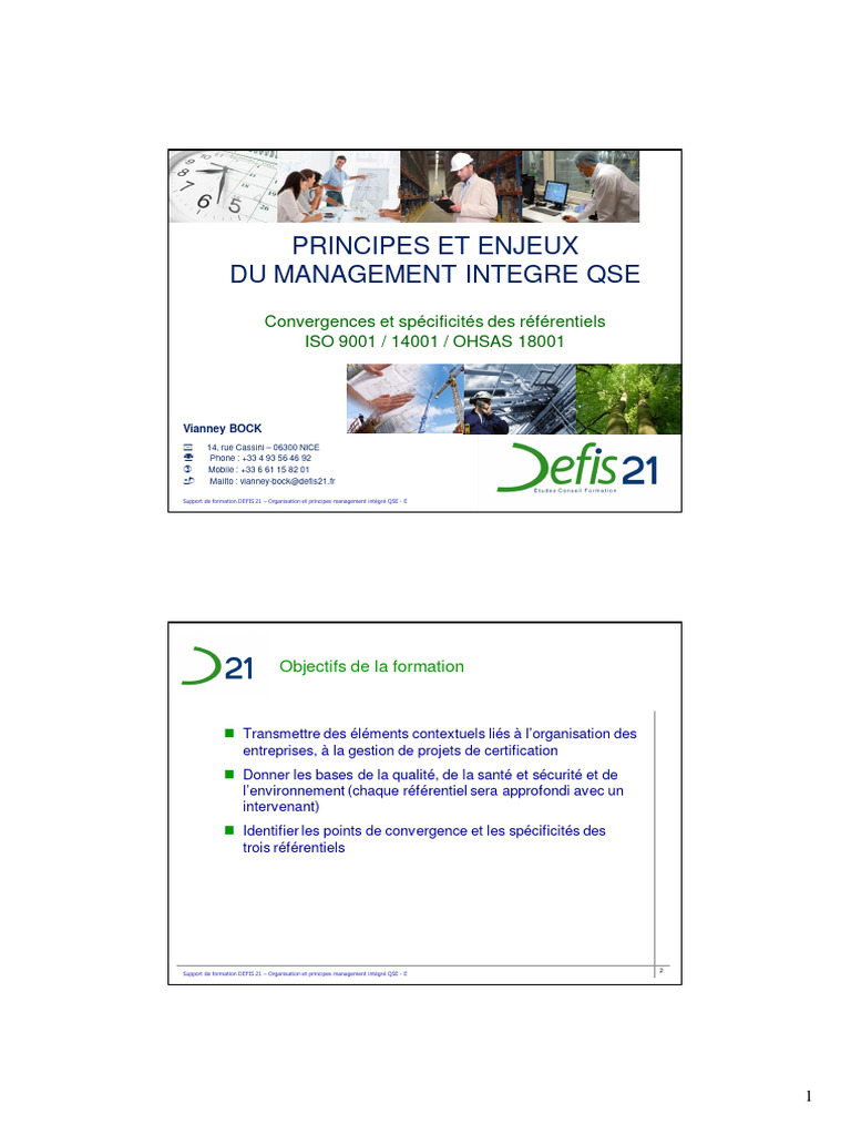 Management Intégré QSE : Principes et Normes | PDF | Management de la ...