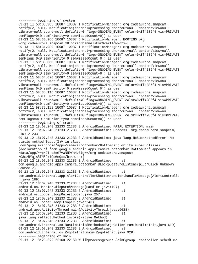 Log Cat 1757744308566 | PDF | Java (Programming Language) | Operating ...