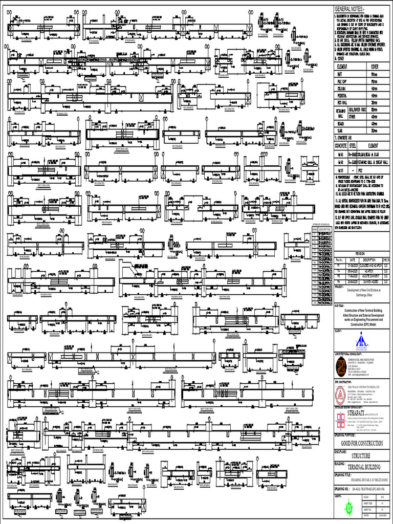 Da Acil TB STR MZ GFC 6001 r4 Framing Layout Details at Mezzanine LVL | PDF