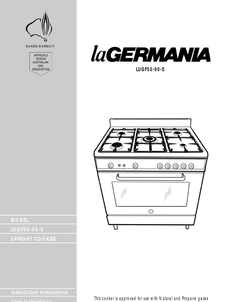 La Germania Gas Range Oven Manual goodiary