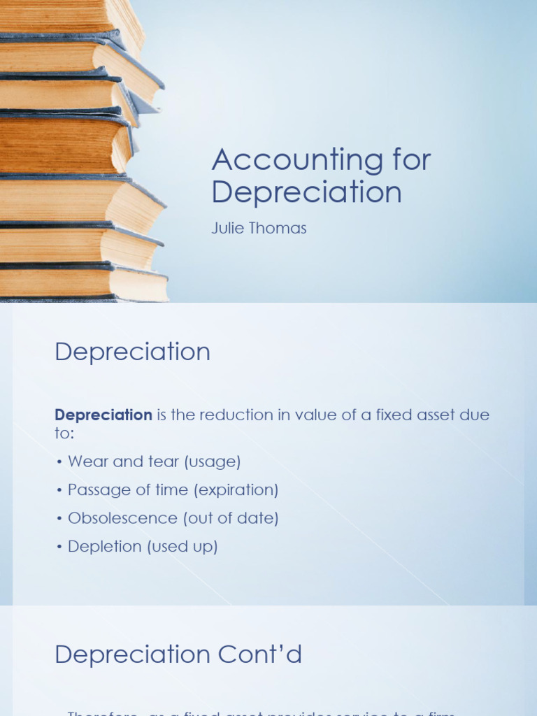 Depreciation Slides | PDF | Depreciation | Book Value