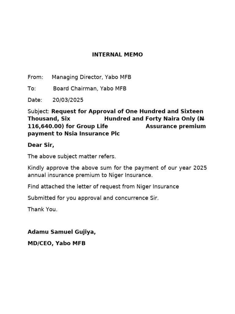 Life Insurance Memo | PDF