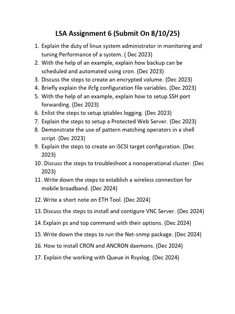 LSA Assignment 6 | PDF