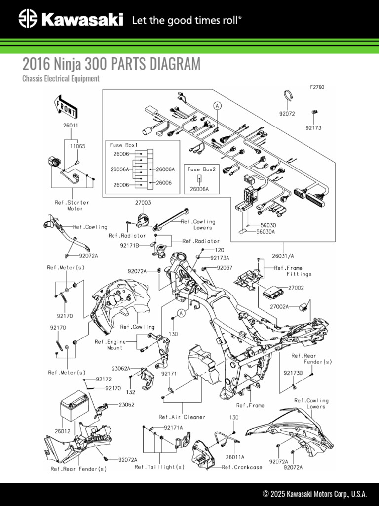 2016 Ninja 300 Chassis Electrical Equipment | PDF