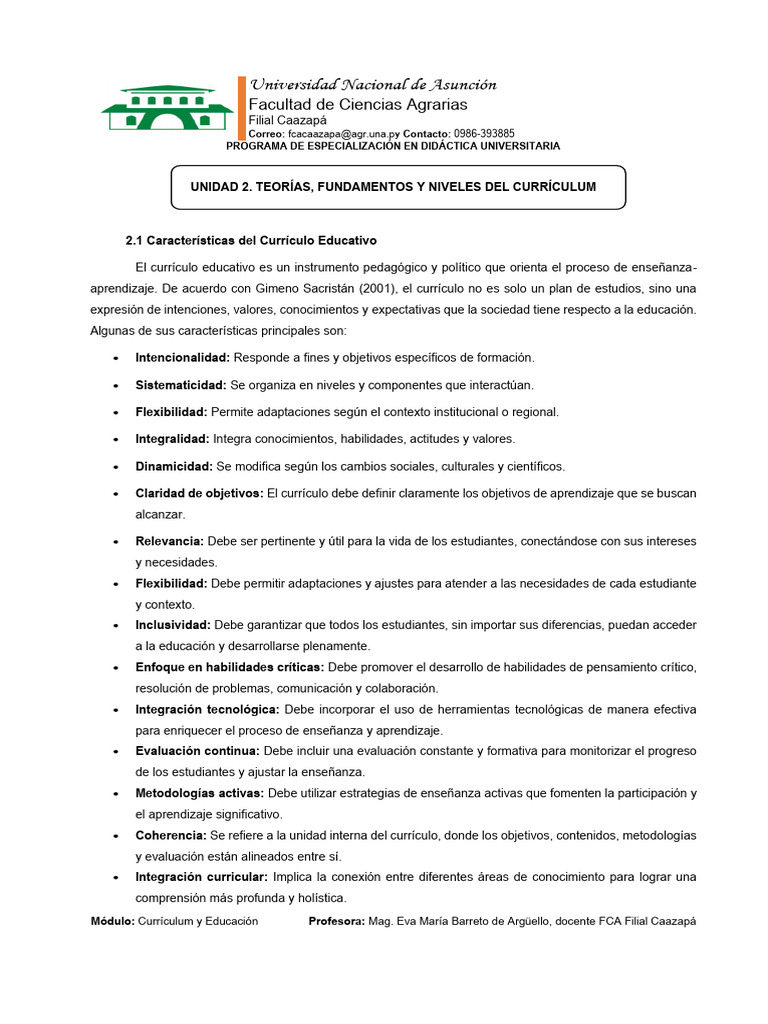 Teorías y Niveles del Currículum Educativo | PDF | Plan de estudios ...