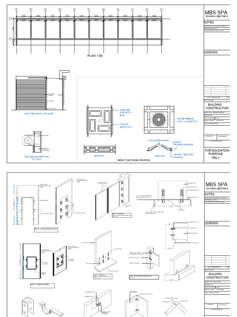 Precast Building Construction Details | PDF | Wall | Precast Concrete