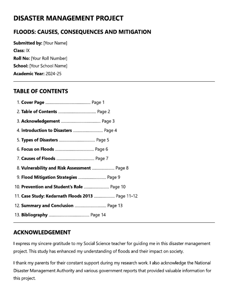 Disaster Management | PDF