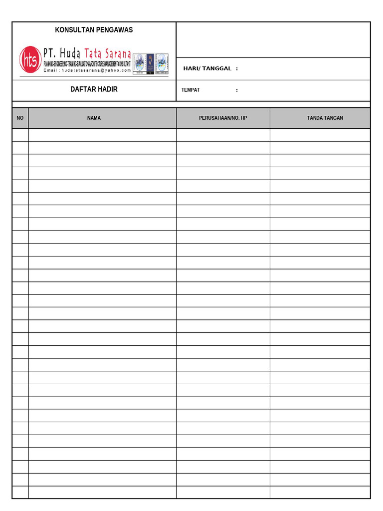 00. ABSEN RAPAT | PDF