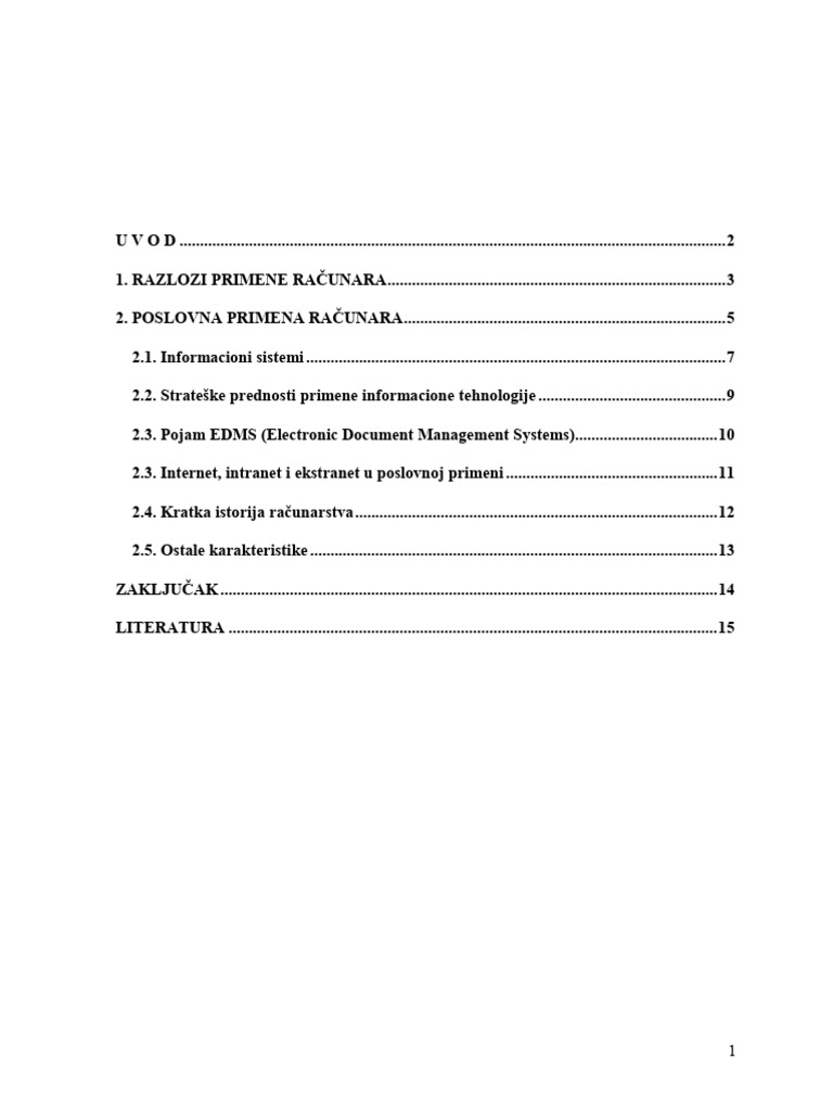 Poslovna Primena Racunara | PDF