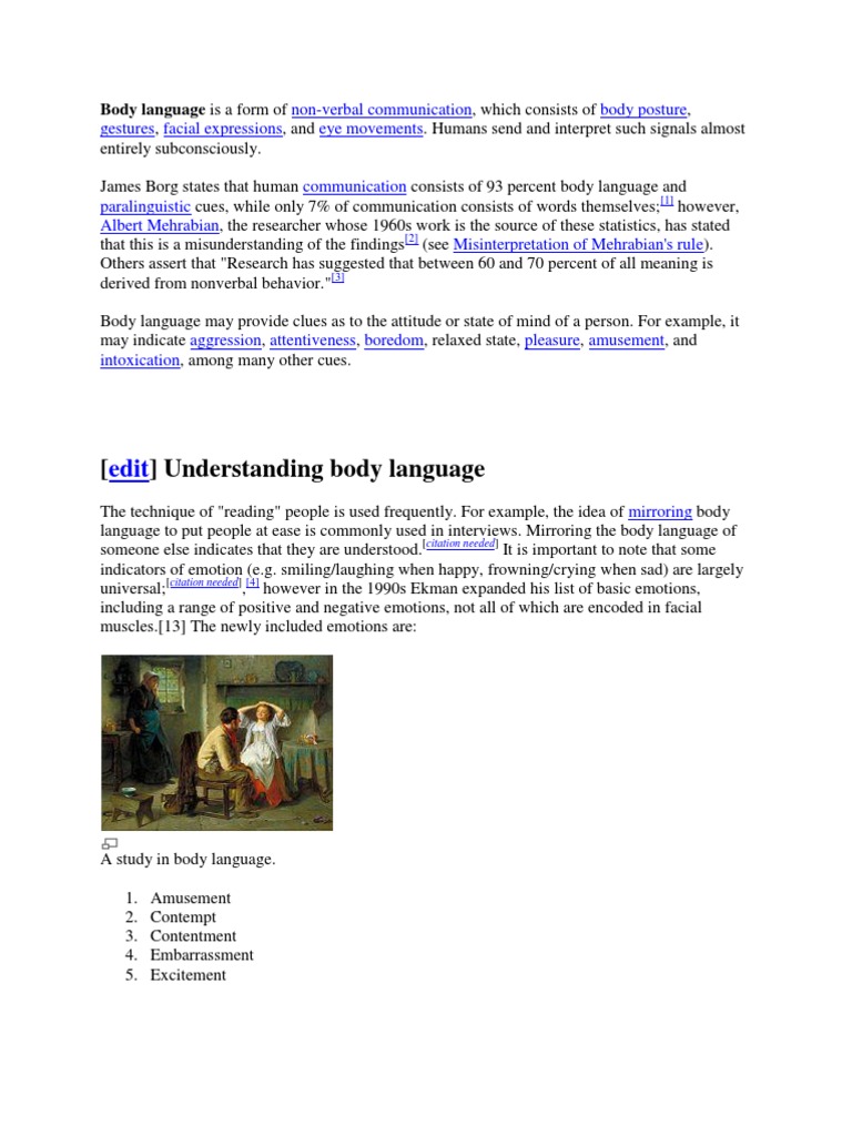 Understanding Body Language Signals | PDF | Body Language | Nonverbal ...
