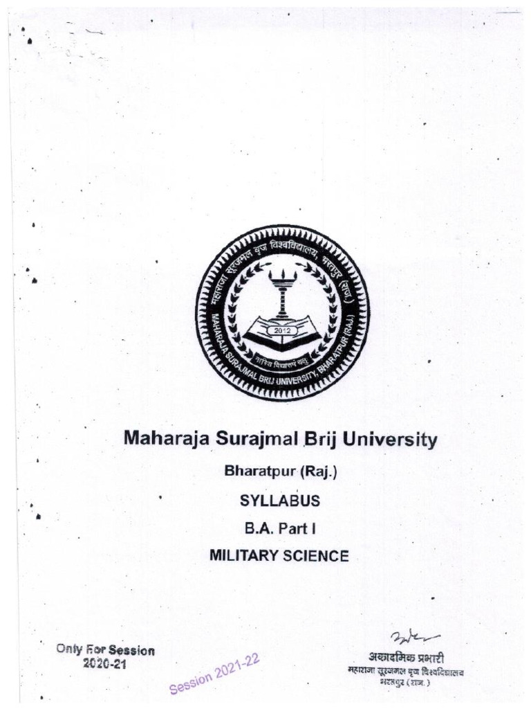 BA (Military Science) Part-I, II & III | PDF