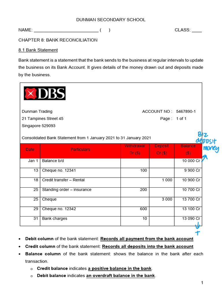 Bank Reconciliation Process Explained | PDF | Debits And Credits | Banks
